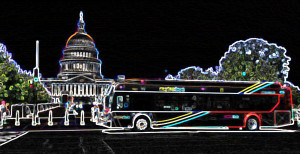 bus at capitol line art